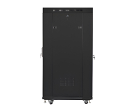 LANBERG Szafa instalacyjna rack stojąca 19 27U 600x800 czarna, drzwi szklane LCD (Flat pack) FF01-6827-12BL - 704974 - zdjęcie 2